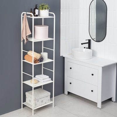 Стеллаж «Валенсия 15», 45.5×30×155.5 см, белый