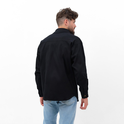 Рубашка мужская MIST oversize, размер 48, чёрная