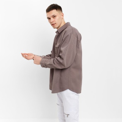 Рубашка мужская MIST oversize размер 48, серая