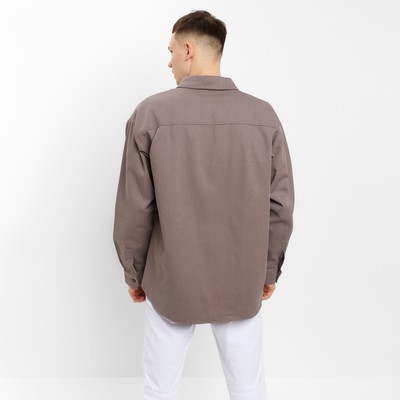 Рубашка мужская MIST oversize размер 48, серая