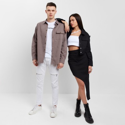 Рубашка мужская MIST oversize размер 48, серая