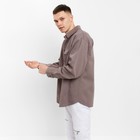 Рубашка мужская MIST oversize размер 50, серая - Фото 3