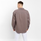 Рубашка мужская MIST oversize р.50, серый - Фото 4