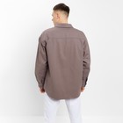 Рубашка мужская MIST oversize размер 50, серая - Фото 4