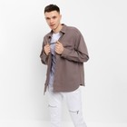 Рубашка мужская MIST oversize размер 50, серая - Фото 5
