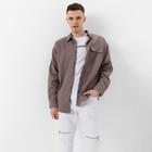 Рубашка мужская MIST oversize размер 50, серая - Фото 6