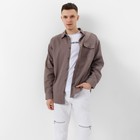 Рубашка мужская MIST oversize р.50, серый - Фото 6