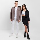 Рубашка мужская MIST oversize размер 50, серая - Фото 8