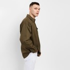 Рубашка мужская MIST oversize размер 54, хаки - Фото 3