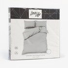 Постельное бельё LoveLife дуэт "Gray mist" 150х215см-2 шт, 225х240см, 50х70±3см-2 шт, микрофибра 85гр 9444904 - фото 10398190