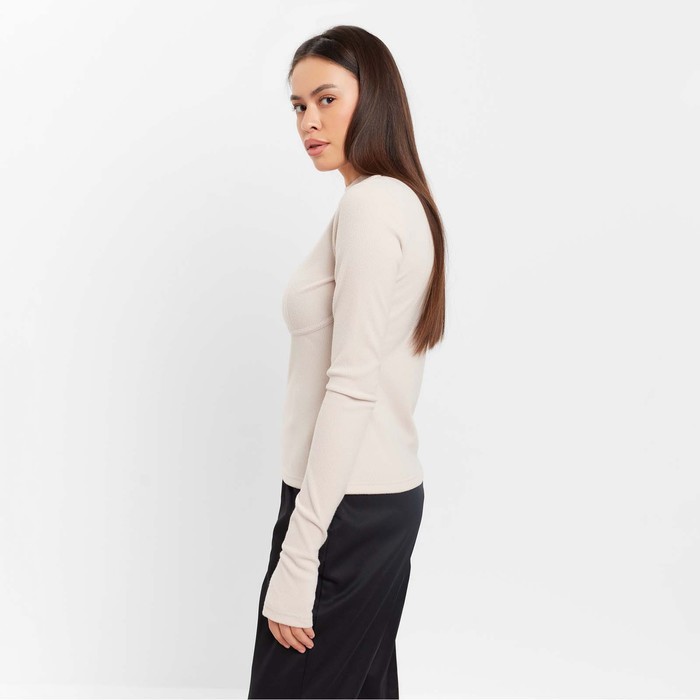 Джемпер с декоративным швом женский MIST р. 48, цвет молочный 62037