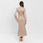 Платье женское шелковое MIST: Classic Collection р. 42, цвет бежевый - Фото 3