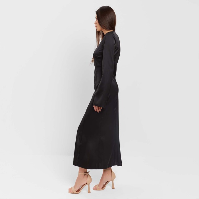 Платье женское шелковое MIST: Classic Collection р. 42, цвет черный - фото 1907686927