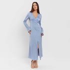 Платье женское шелковое MIST: Classic Collection р. 44, цвет голубой - фото 320027567