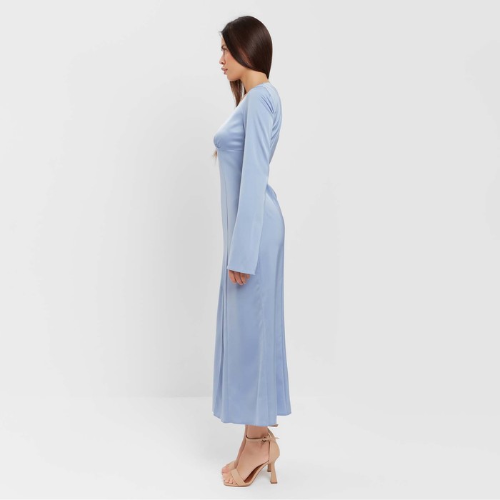 Платье женское шелковое MIST: Classic Collection р. 44, цвет голубой - фото 1887087821
