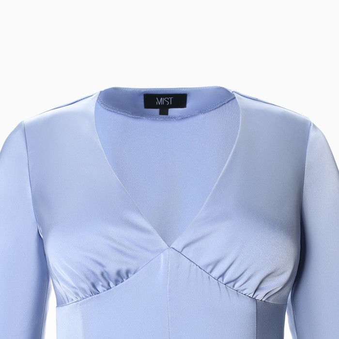 Платье женское шелковое MIST: Classic Collection р. 44, цвет голубой - фото 1887087828