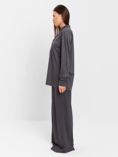 Костюм женский (рубашка, брюки, топ) KAFTAN Base, размер 44, цвет графит