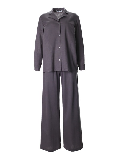 Костюм женский (рубашка, брюки, топ) KAFTAN Base, размер 46, цвет графит