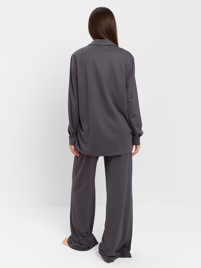 Костюм женский (рубашка, брюки, топ) KAFTAN Base, размер 48, цвет графит