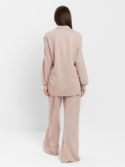 Костюм женский (рубашка, брюки, топ) KAFTAN Base, размер 44, цвет пудровый