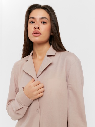 Костюм женский (рубашка, брюки, топ) KAFTAN Base, размер 44, цвет пудровый