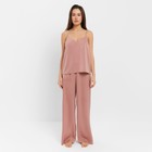 Комплект женский (майка, брюки) KAFTAN "Silk" размер 46, пудровый - фото 319385781