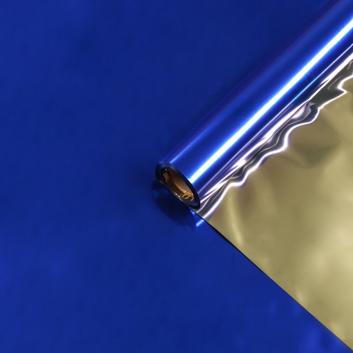 Полисилк двухсторонний Синий + Золото 1 х 20 м - Фото 1