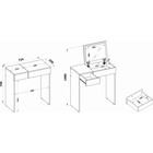 Стол раскладной «СП – 22», с зеркалом, 724×356×740(1080) мм, цвет белый - Фото 6