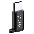 Адаптер PERO AD01, Type-C - microUSB, металл, черный - фото 51461562 Адаптер PERO AD01, Type-C - microUSB, металл, черный - фото 51461562