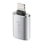 Адаптер OTG PERO AD02, Lightning  - USB, металл, серебристый 9568346 - фото 14173761