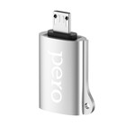Адаптер OTG PERO AD02, microUSB - USB, металл, серебристый - фото 51461571 Адаптер OTG PERO AD02, microUSB - USB, металл, серебристый - фото 51461571