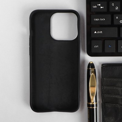 Чехол PERO, для телефона Apple iPhone 13 Pro, силиконовый, черный
