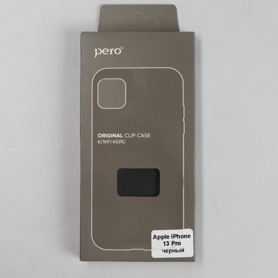 Чехол PERO, для телефона Apple iPhone 13 Pro, силиконовый, черный