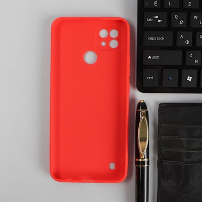 Чехол PERO для телефона Realme C21, силиконовый, красный