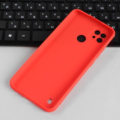 Чехол PERO для телефона Realme C21, силиконовый, красный