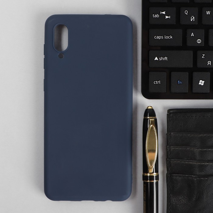 Чехол PERO, для телефона Samsung A02, силиконовый, синий - Фото 1