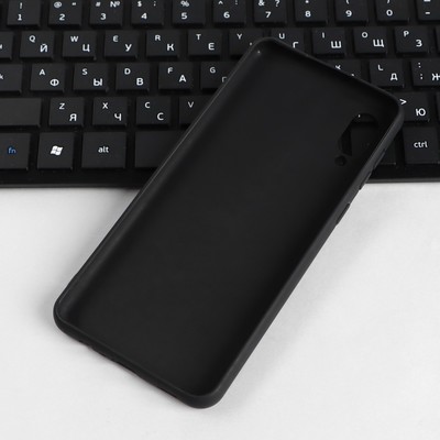 Чехол PERO, для телефона Samsung A02, силиконовый, черный