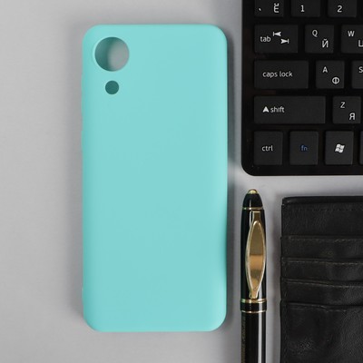 Чехол PERO, для телефона Samsung A03 Core, силиконовый, бирюзовый