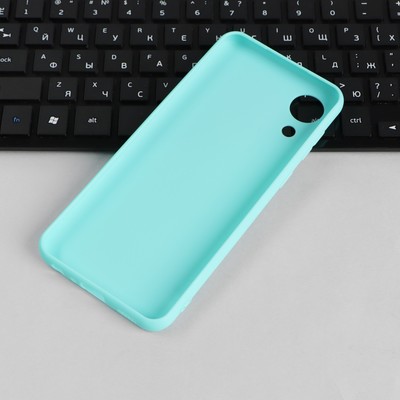 Чехол PERO, для телефона Samsung A03 Core, силиконовый, бирюзовый