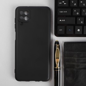 Чехол PERO, для телефона Samsung A12, силиконовый, черный