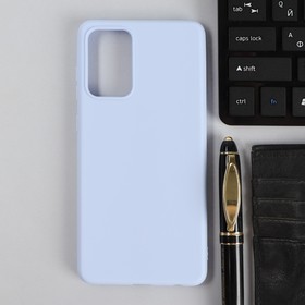 Чехол PERO, для телефона Samsung A72, силиконовый, голубой