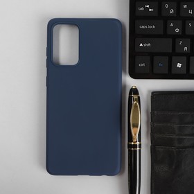 Чехол PERO, для телефона Samsung A72, силиконовый, синий
