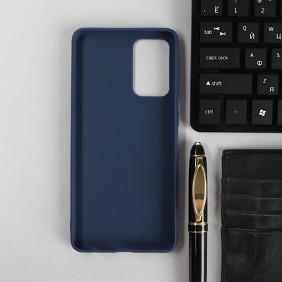 Чехол PERO, для телефона Samsung A72, силиконовый, синий