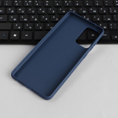 Чехол PERO, для телефона Samsung A72, силиконовый, синий