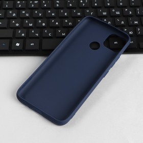 Чехол PERO, для телефона Samsung M52, силиконовый, синий