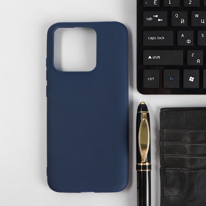 Чехол PERO, для телефона Xiaomi Redmi 10A, силиконовый, синий - Фото 1