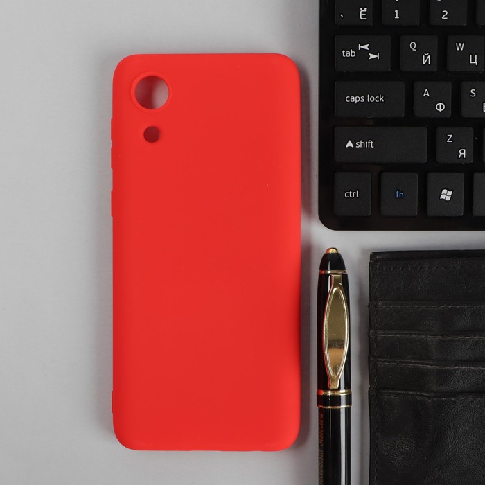 Чехол PERO, для телефона Samsung A03 Core, силиконовый, красный - Фото 1