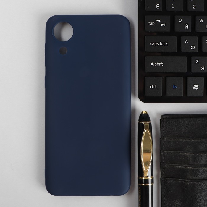 Чехол PERO, для телефона Samsung A03 Core, силиконовый, синий - Фото 1