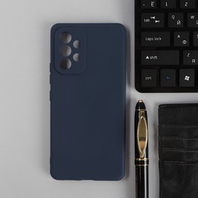Чехол PERO, для телефона Samsung A53, силиконовый, синий