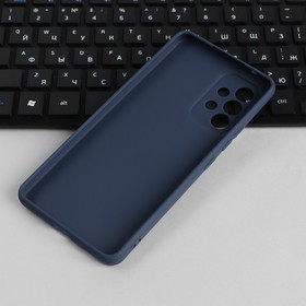 Чехол PERO, для телефона Samsung A53, силиконовый, синий